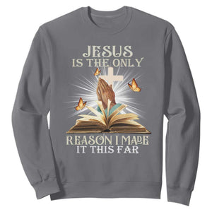 Jesus Is the Only Way Sweatshirt Christian Faith TS01 Charcoal Print Your Wear