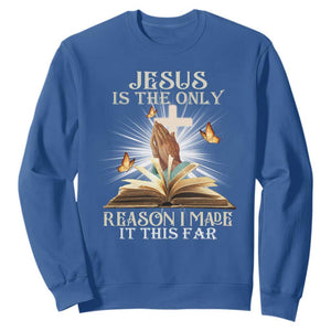 Jesus Is the Only Way Sweatshirt Christian Faith TS01 Royal Blue Print Your Wear