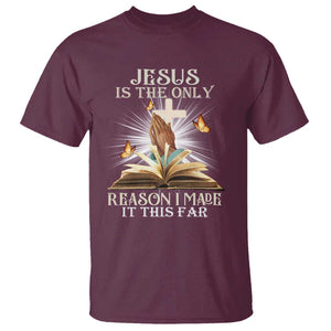 Jesus Is the Only Way T Shirt Christian Faith TS01 Maroon Print Your Wear