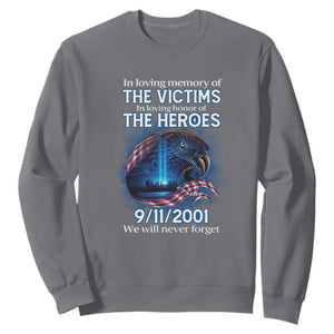 In Loving Honor of the Heroes Sweatshirt Patriotic Gift for U.S. Dad, Grandpa, Firefighter TS01 Charcoal Print Your Wear