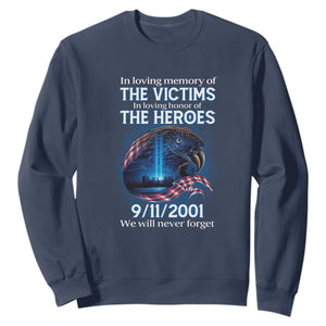 In Loving Honor of the Heroes Sweatshirt Patriotic Gift for U.S. Dad, Grandpa, Firefighter TS01 Navy Print Your Wear