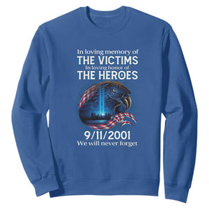 In Loving Honor of the Heroes Sweatshirt Patriotic Gift for U.S. Dad, Grandpa, Firefighter TS01 Royal Blue Print Your Wear