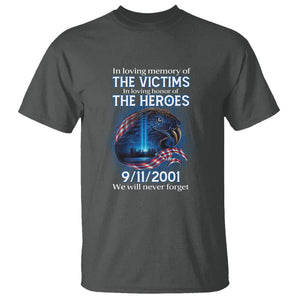 In Loving Honor of the Heroes T Shirt Patriotic Gift for U.S. Dad, Grandpa, Firefighter TS01 Dark Heather Print Your Wear