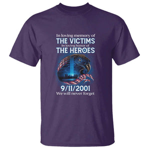 In Loving Honor of the Heroes T Shirt Patriotic Gift for U.S. Dad, Grandpa, Firefighter TS01 Purple Print Your Wear