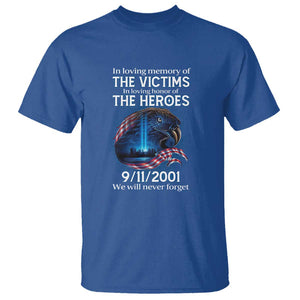 In Loving Honor of the Heroes T Shirt Patriotic Gift for U.S. Dad, Grandpa, Firefighter TS01 Royal Blue Print Your Wear