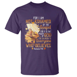 I Am Not Ashamed of the Gospel T Shirt Christian Faith & Salvation Quote TS01 Purple Print Your Wear