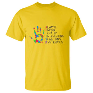 Autism Definition T Shirt Always Unique Totally Interesting Sometimes Mysterious Puzzle Hand TS01 Daisy Printyourwear