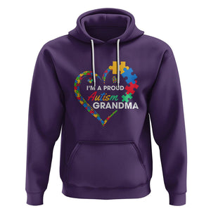 I'm A Proud Autism Grandma Hoodie Puzzle Piece Heart TS01 Purple Printyourwear