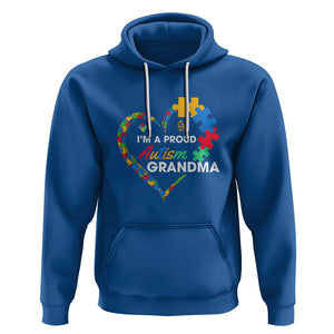 I'm A Proud Autism Grandma Hoodie Puzzle Piece Heart TS01 Royal Blue Printyourwear