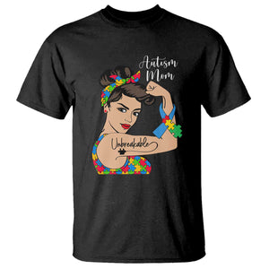 Autism Mom T Shirt Unbreakable Woman TS01 Black Printyourwear