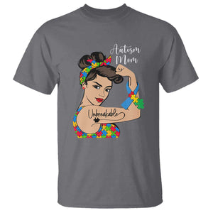 Autism Mom T Shirt Unbreakable Woman TS01 Charcoal Printyourwear