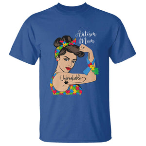 Autism Mom T Shirt Unbreakable Woman TS01 Royal Blue Printyourwear