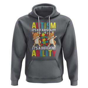 Dog Autism Awareness Hoodie It's Not A Disablity It's A Different Ability TS01 Charcoal Printyourwear