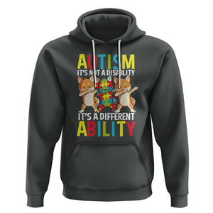 Dog Autism Awareness Hoodie It's Not A Disablity It's A Different Ability TS01 Dark Heather Printyourwear