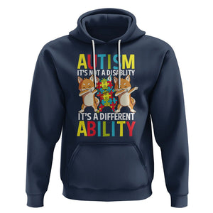 Dog Autism Awareness Hoodie It's Not A Disablity It's A Different Ability TS01 Navy Printyourwear