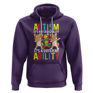 Dog Autism Awareness Hoodie It's Not A Disablity It's A Different Ability TS01 Purple Printyourwear