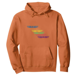 Embrace Autism Hoodie Love Support Spectrum Typography TS01 Orange Printyourwear