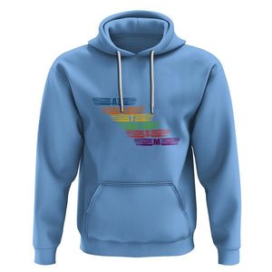 Embrace Autism Hoodie Love Support Spectrum Typography TS01 Carolina Blue Printyourwear