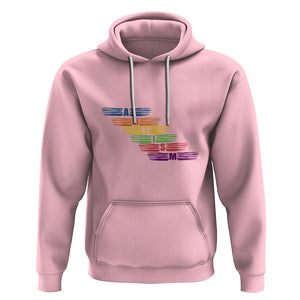 Embrace Autism Hoodie Love Support Spectrum Typography TS01 Light Pink Printyourwear