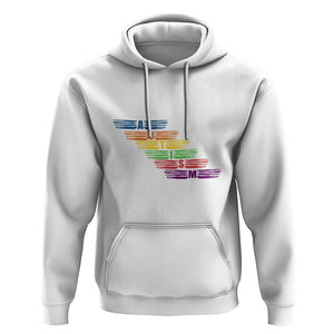 Embrace Autism Hoodie Love Support Spectrum Typography TS01 White Printyourwear