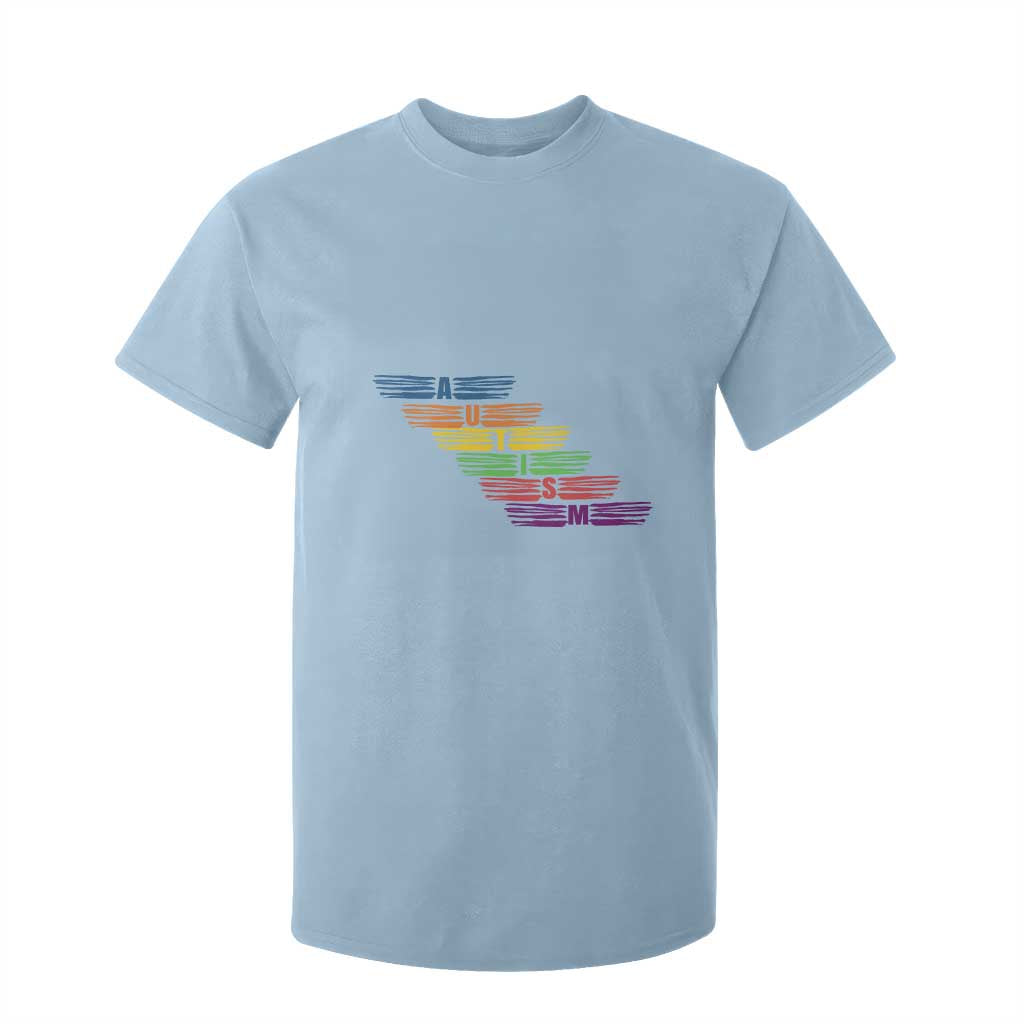 Embrace Autism T Shirt For Kid Love Support Spectrum Typography TS01 Light Blue Printyourwear