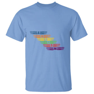 Embrace Autism T Shirt Love Support Spectrum Typography TS01 Carolina Blue Printyourwear