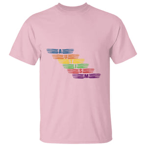 Embrace Autism T Shirt Love Support Spectrum Typography TS01 Light Pink Printyourwear