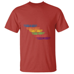 Embrace Autism T Shirt Love Support Spectrum Typography TS01 Red Printyourwear