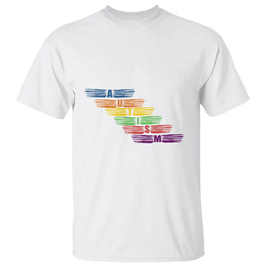 Embrace Autism T Shirt Love Support Spectrum Typography TS01 White Printyourwear