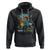 Dinosaur Autism Hoodie Embrace Differences Proud Autistic Puzzle Heart TS01 Black Printyourwear