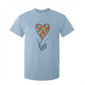 Heart Autism Awareness T Shirt For Kid Spectrum Puzzle Piece Together Love Support TS01 Light Blue Printyourwear