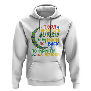 Embrace Autism Hoodie I Love Some With Autism To The Moon And Back To Infinity And Beyond Puzzle TS01 White Printyourwear