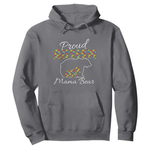 Proud Autism Mom Hoodie Mama Bear TS01 Charcoal Printyourwear