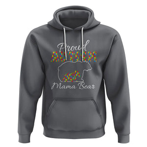 Proud Autism Mom Hoodie Mama Bear TS01 Charcoal Printyourwear