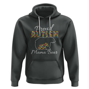 Proud Autism Mom Hoodie Mama Bear TS01 Dark Heather Printyourwear