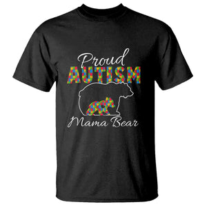 Proud Autism Mom T Shirt Mama Bear TS01 Black Printyourwear