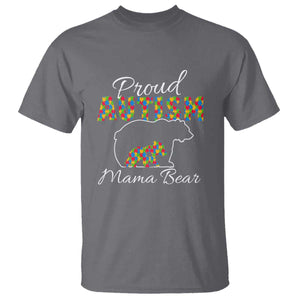 Proud Autism Mom T Shirt Mama Bear TS01 Charcoal Printyourwear