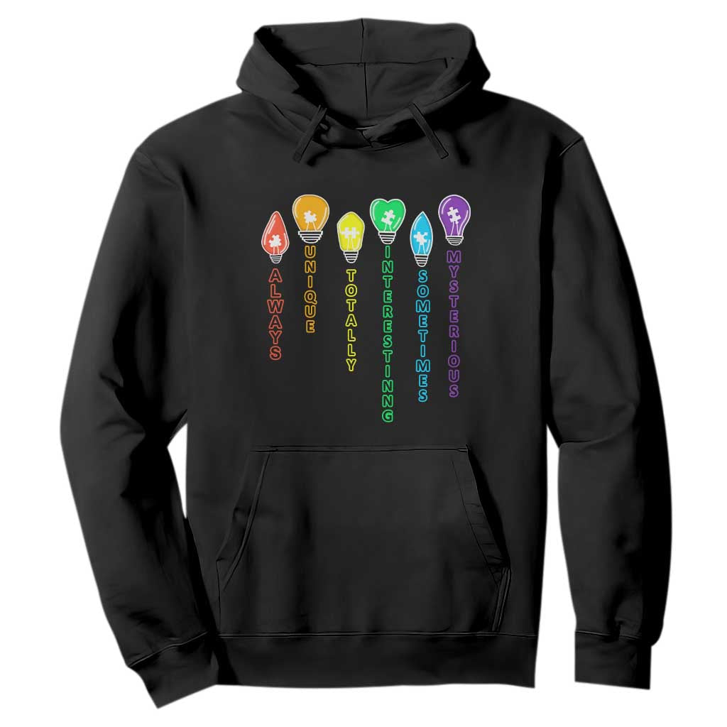 Autism Definition Hoodie Always Unique Totally Interesting Sometimes Mysterious TS01 Black Printyourwear