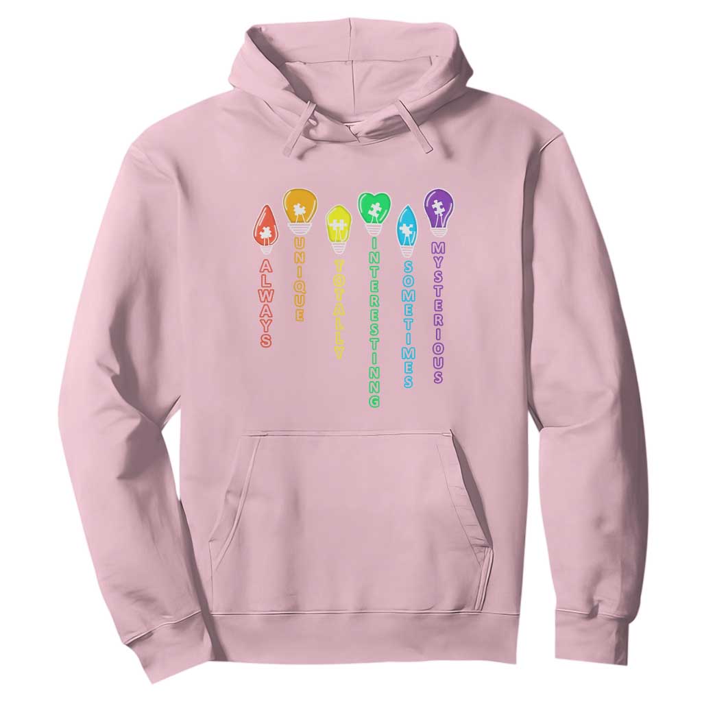 Autism Definition Hoodie Always Unique Totally Interesting Sometimes Mysterious TS01 Light Pink Printyourwear