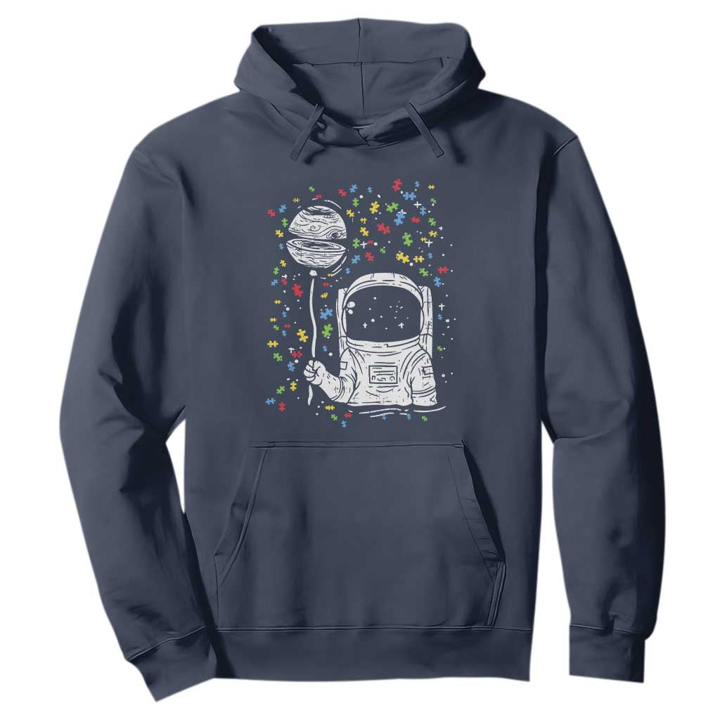 Astronaut Autism Hoodie TS01 Navy Printyourwear