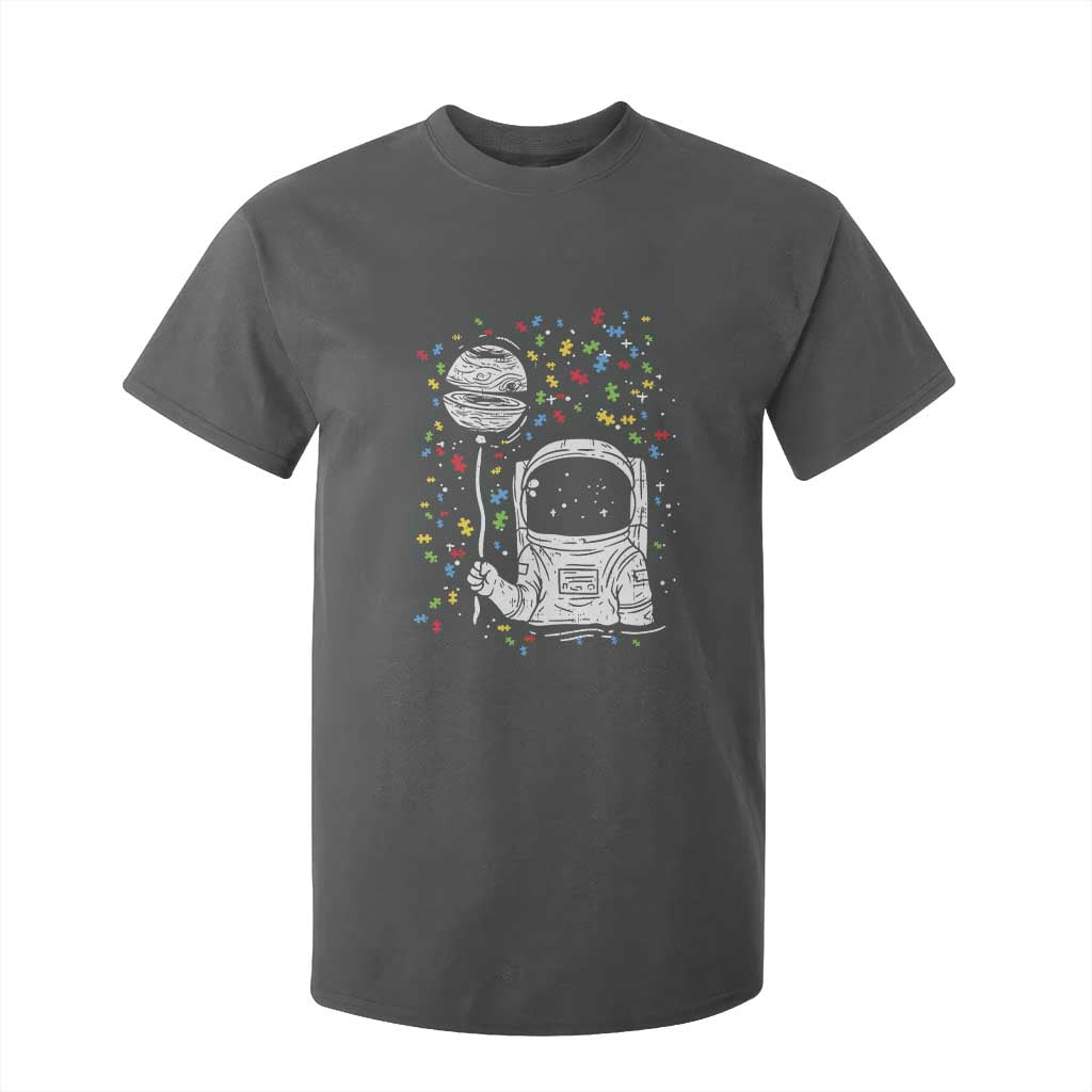 Astronaut Autism T Shirt For Kid TS01 Dark Heather Printyourwear