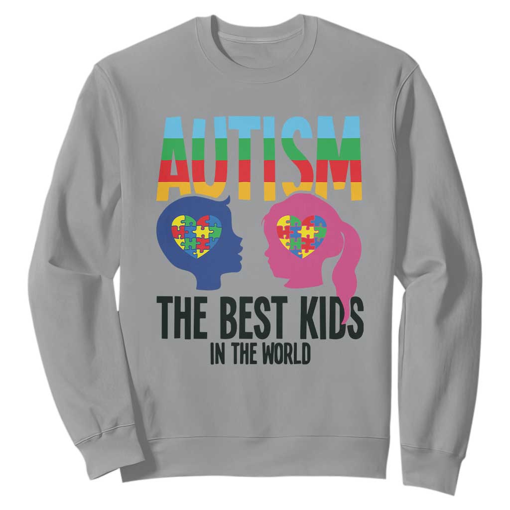 Proud Autism Sweatshirt The Best Kids In The World TS01 Sport Gray Printyourwear