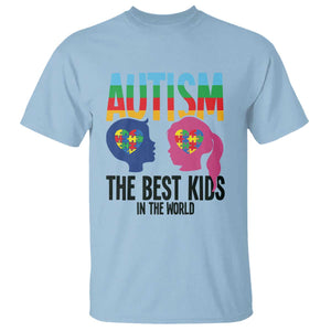 Proud Autism T Shirt The Best Kids In The World TS01 Light Blue Printyourwear