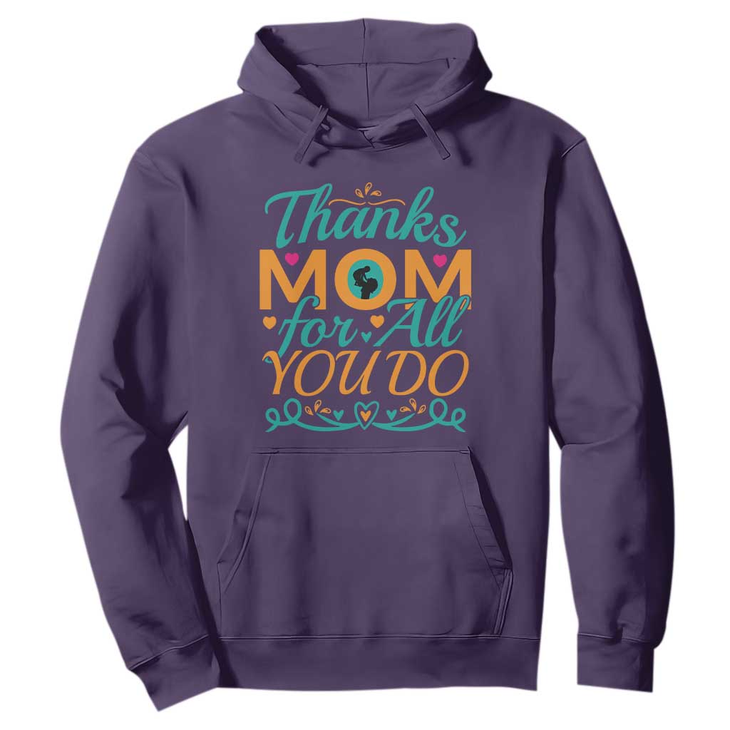 Autism Mom Hoodie Thanks Mom For All You Do TS01 Purple Printyourwear