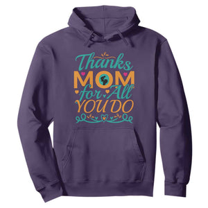 Autism Mom Hoodie Thanks Mom For All You Do TS01 Purple Printyourwear