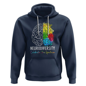 Proud Autism Hoodie Neurodiversity Celebrate The Spectrum TS01 Navy Printyourwear