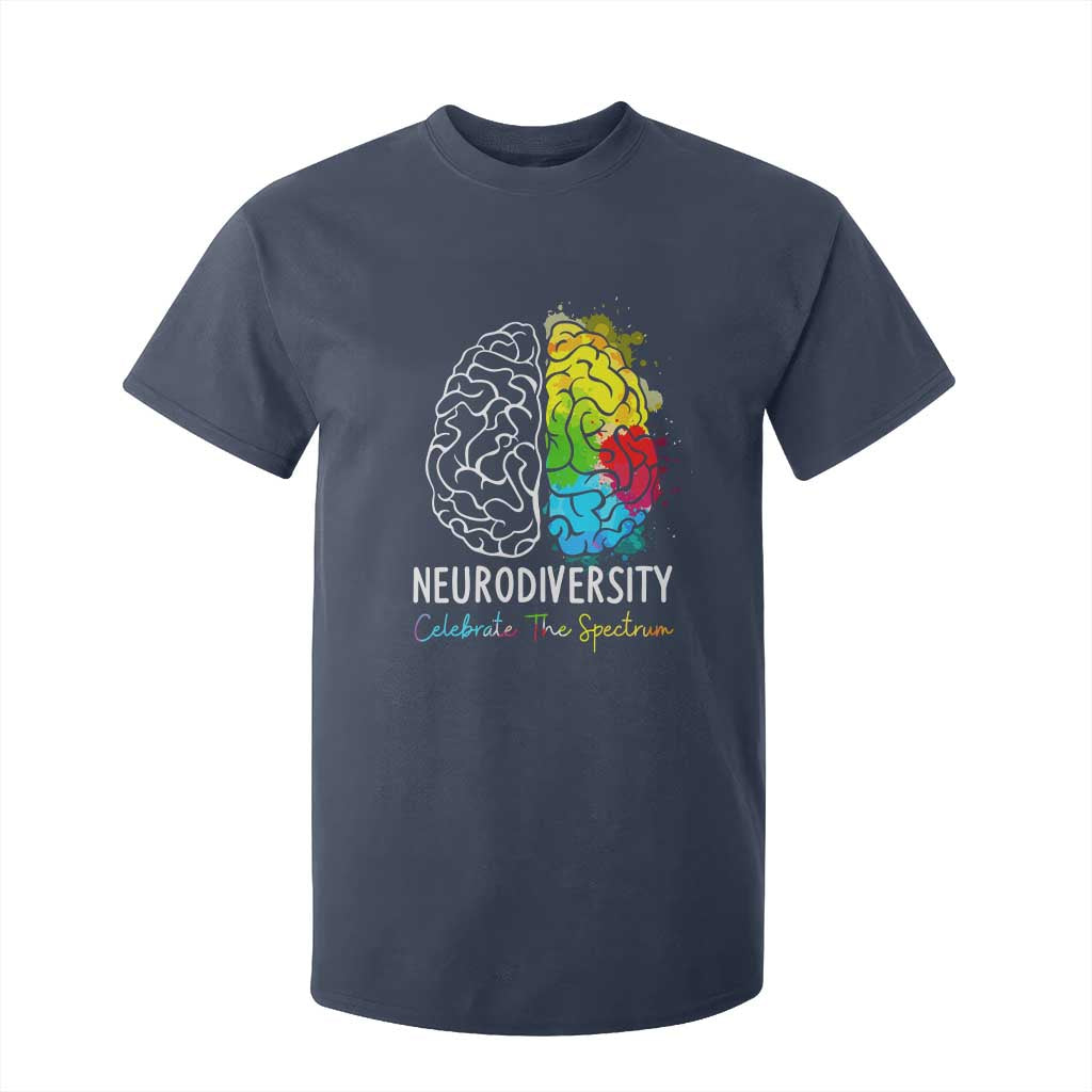 Proud Autism T Shirt For Kid Neurodiversity Celebrate The Spectrum TS01 Navy Printyourwear