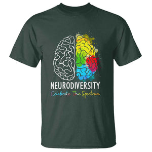 Proud Autism T Shirt Neurodiversity Celebrate The Spectrum TS01 Dark Forest Green Printyourwear