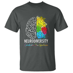 Proud Autism T Shirt Neurodiversity Celebrate The Spectrum TS01 Dark Heather Printyourwear