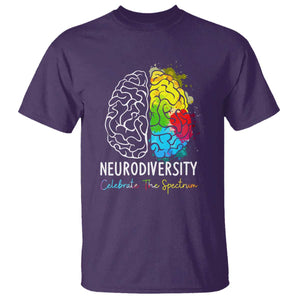 Proud Autism T Shirt Neurodiversity Celebrate The Spectrum TS01 Purple Printyourwear